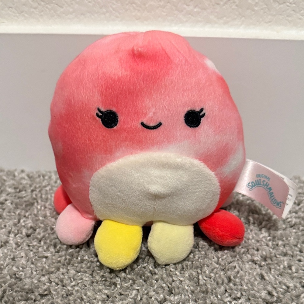Squishmallows Pink and Cream Octopus Plush